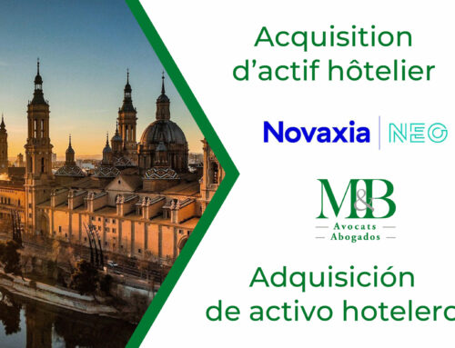 M&B Abogados accompagne Novaxia NEO dans l’acquisition d’un actif hôtelier en Espagne, à Saragosse