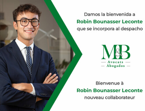 Robin Bounasser Leconte rejoint officiellement M&B Avocats / M&B Abogados