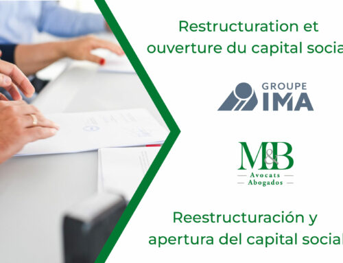 Le cabinet M&B Abogados accompagne le groupe IMA dans la restructuration de sa filiale espagnole PRESTIMA S.L.