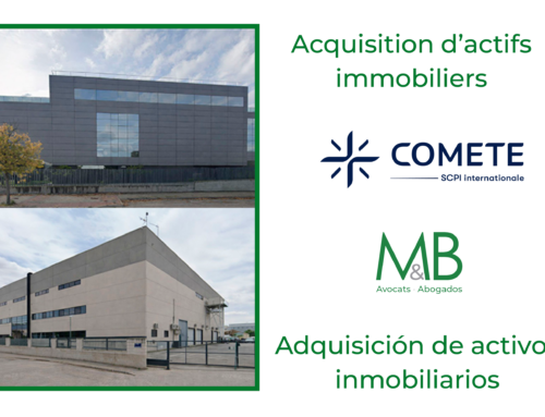 M&B Avocats / M&B Abogados aux côtés d’Alderan dans deux nouvelles acquisitions stratégiques en région madrilène